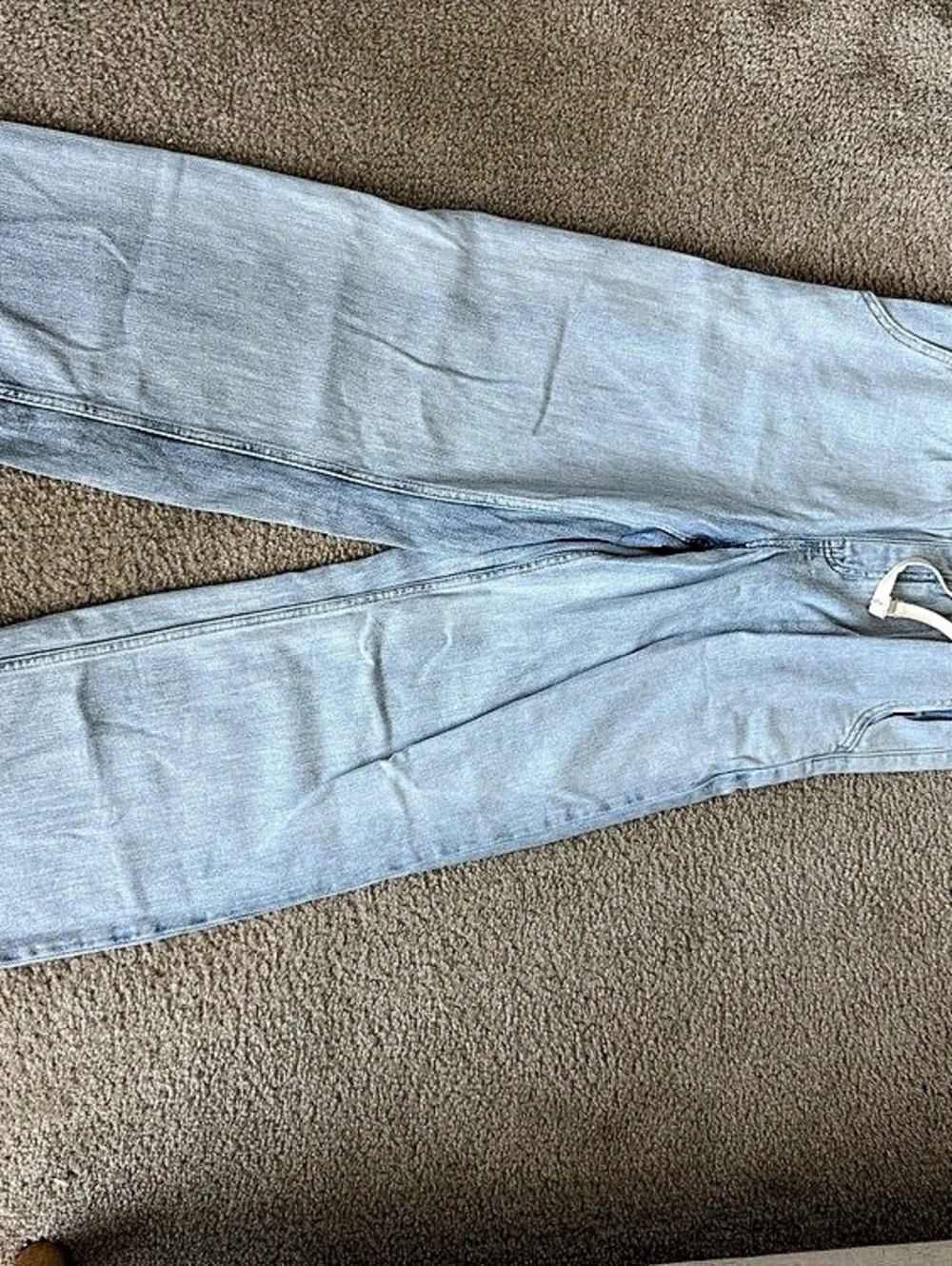 GAP High Rise Wide-Leg Pull-On Jeans Blue Small